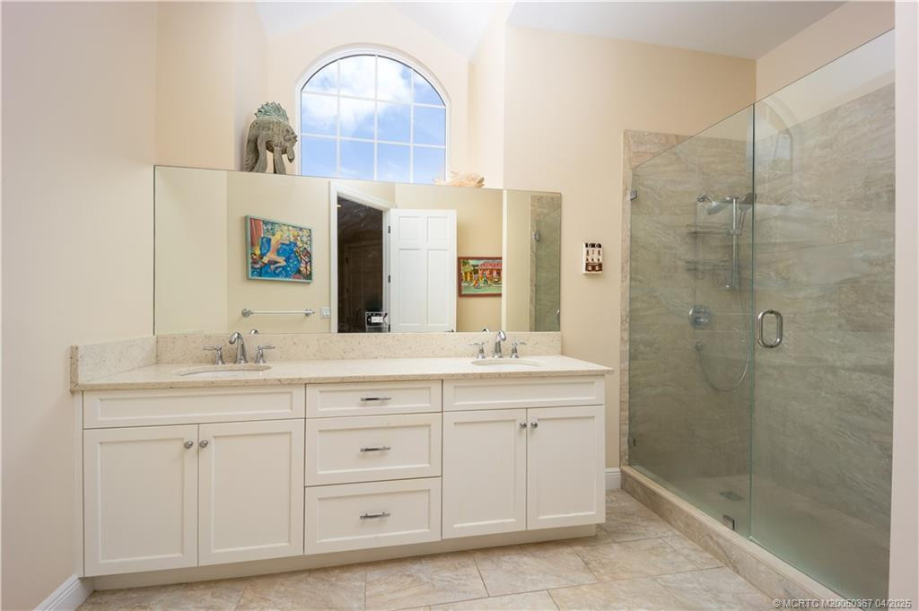 Bath with shower