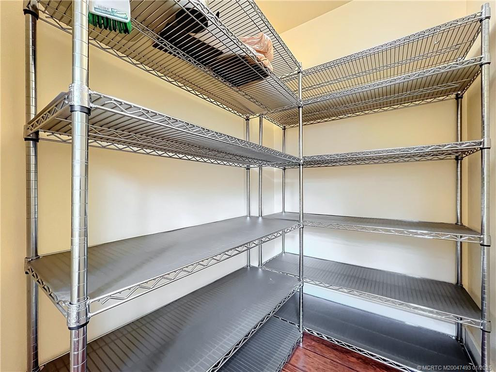 Storage area of the laundry room.