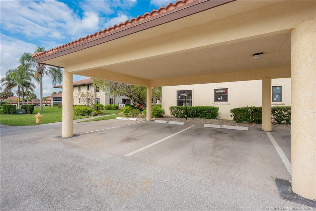 Covered parking space