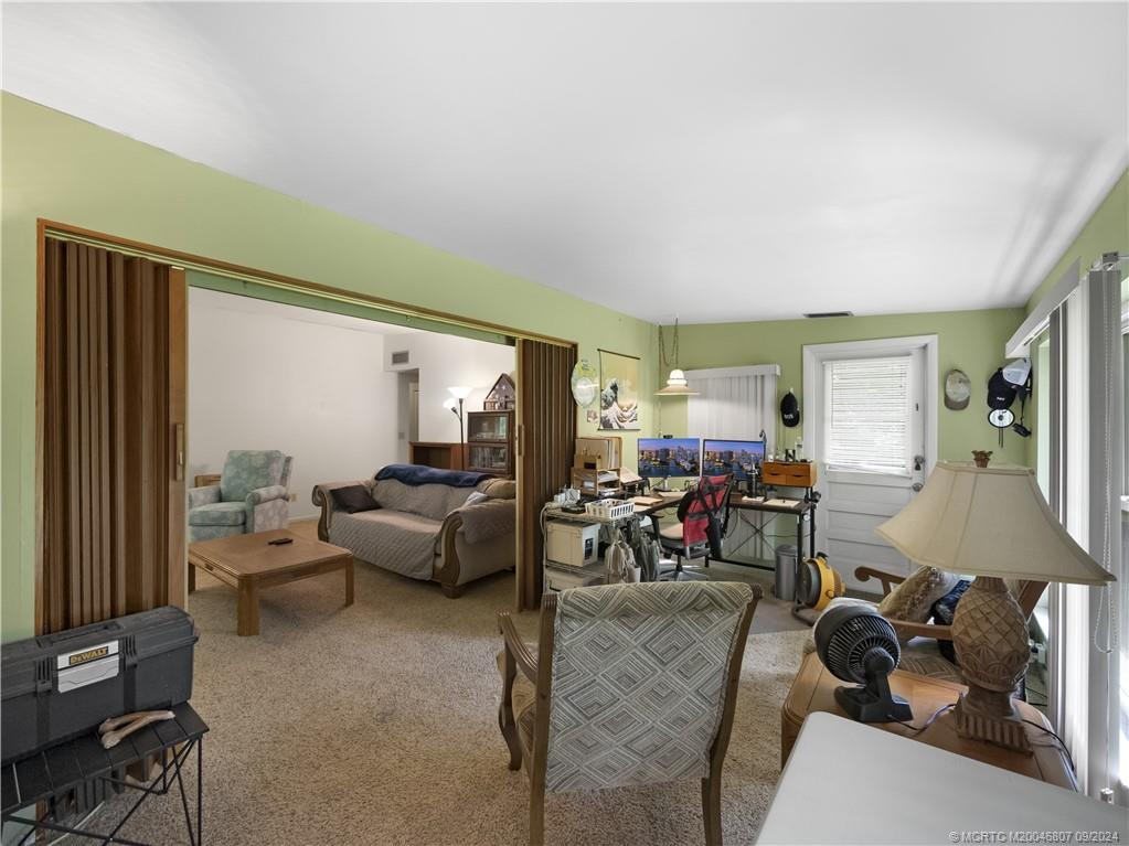 Den off living room