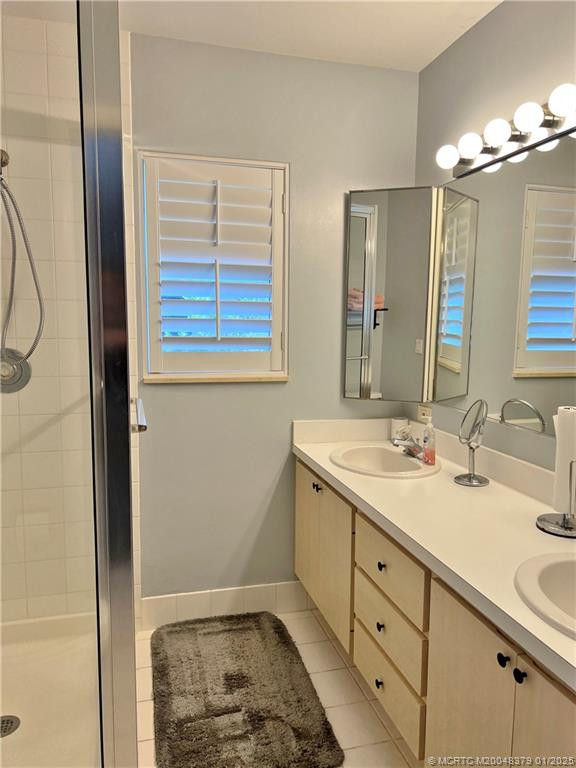 Master Bathroom with shower & Dual Sinks