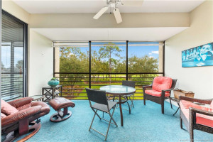 Patio overlooking golf course