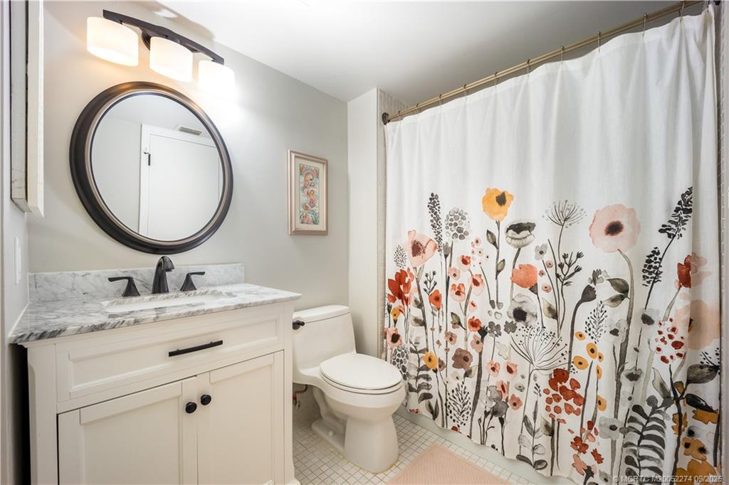 Hall Bath with tub & shower