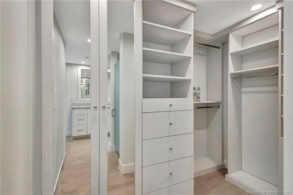 Custom closet in guest suite