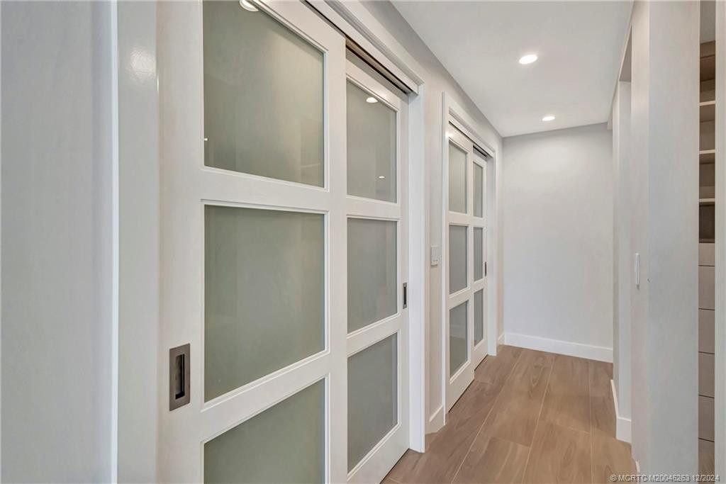 Custom closets in the owner's suite complement the large walk-in closet