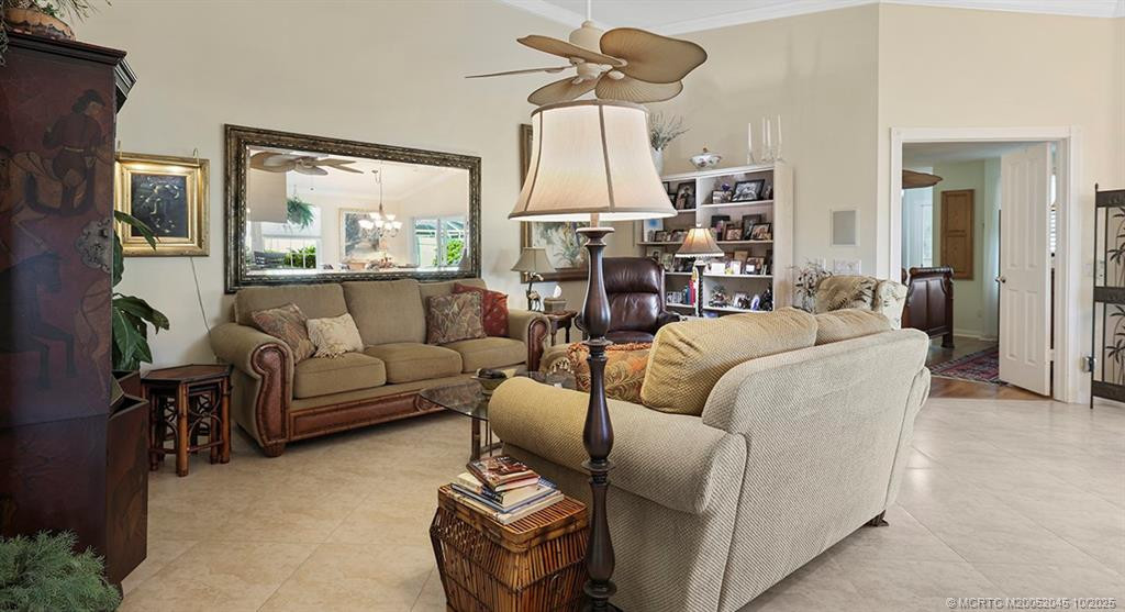 Volume ceilings and tile set on the diagonal...
