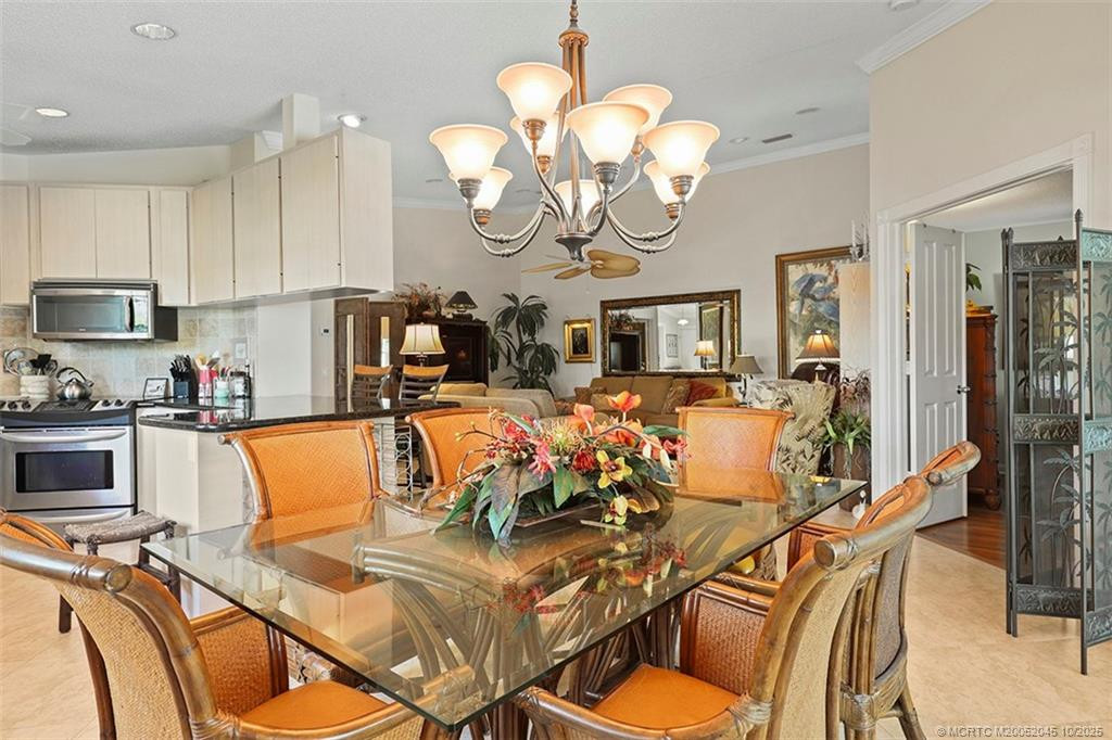 in the dining area