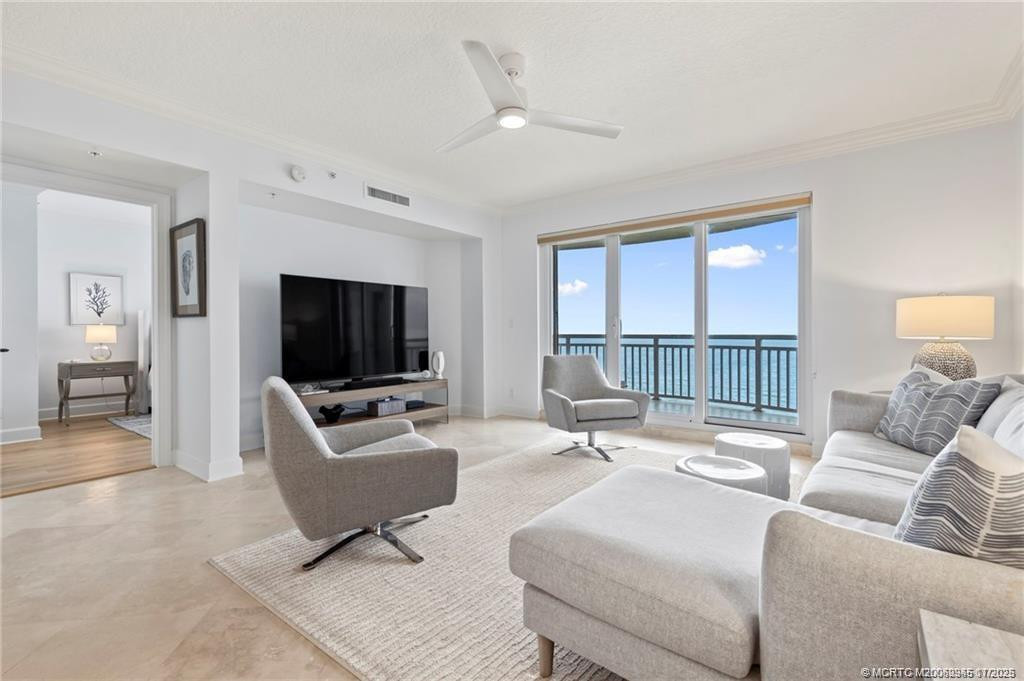 Living Room at 3702 N Highway A1A Highway 1202, Hutchinson Island