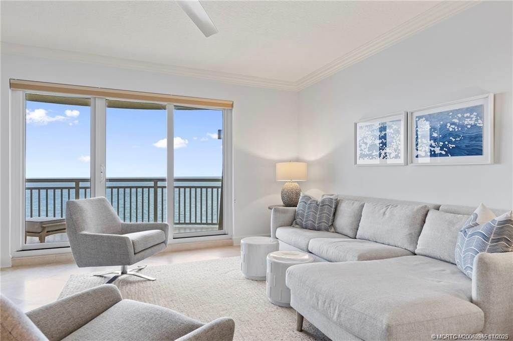 Living Room at 3702 N Highway A1A Highway 1202, Hutchinson Island