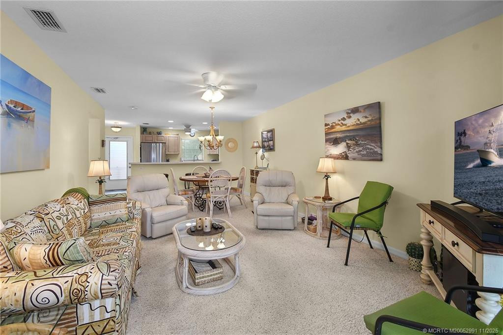 View of Living Room and Dining Room from Lanai