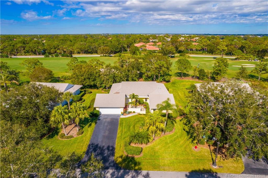 Aerial Front View at 2106 NW Greenbriar Lane, Palm City