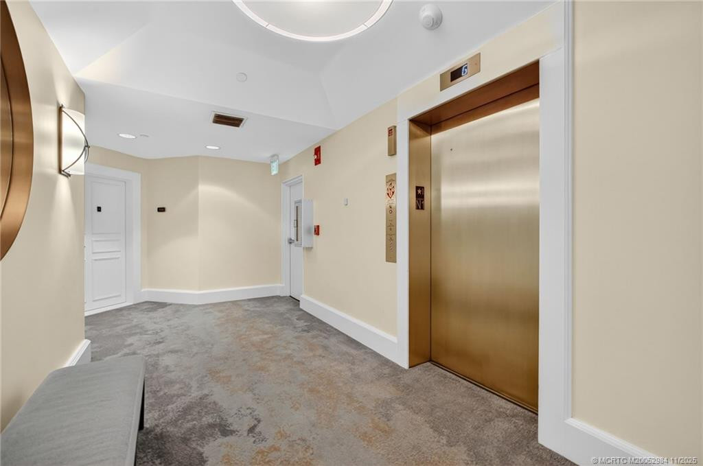 One elevator serves 2 units per floor