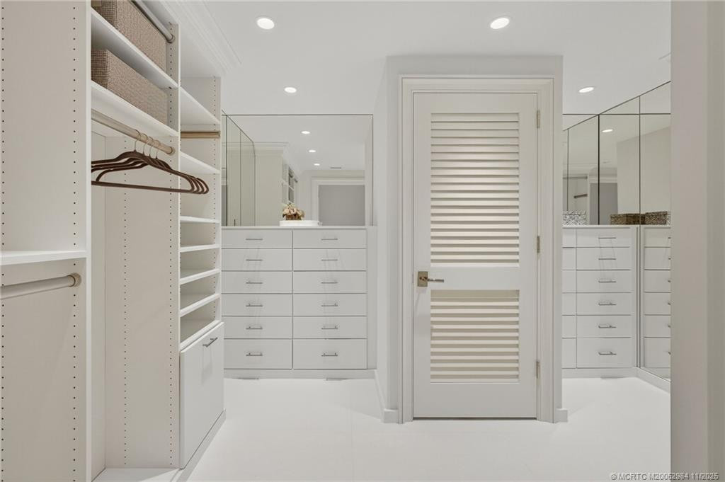 Custom closet in owner's suite