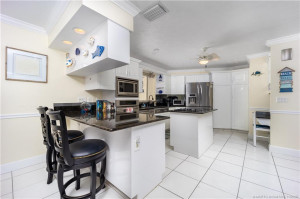 Spacious and well appointed kitchen.