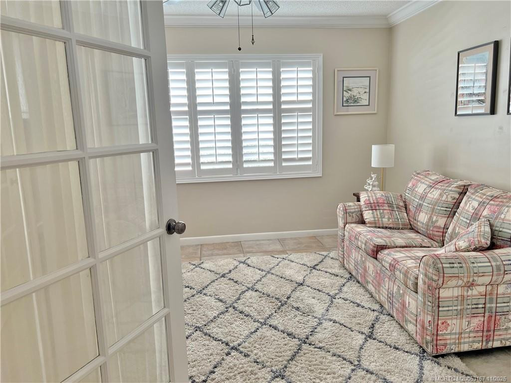 Den with French Doors