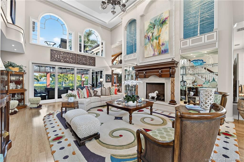 Vaulted Ceiling Heights lend to Dynamic Living Room