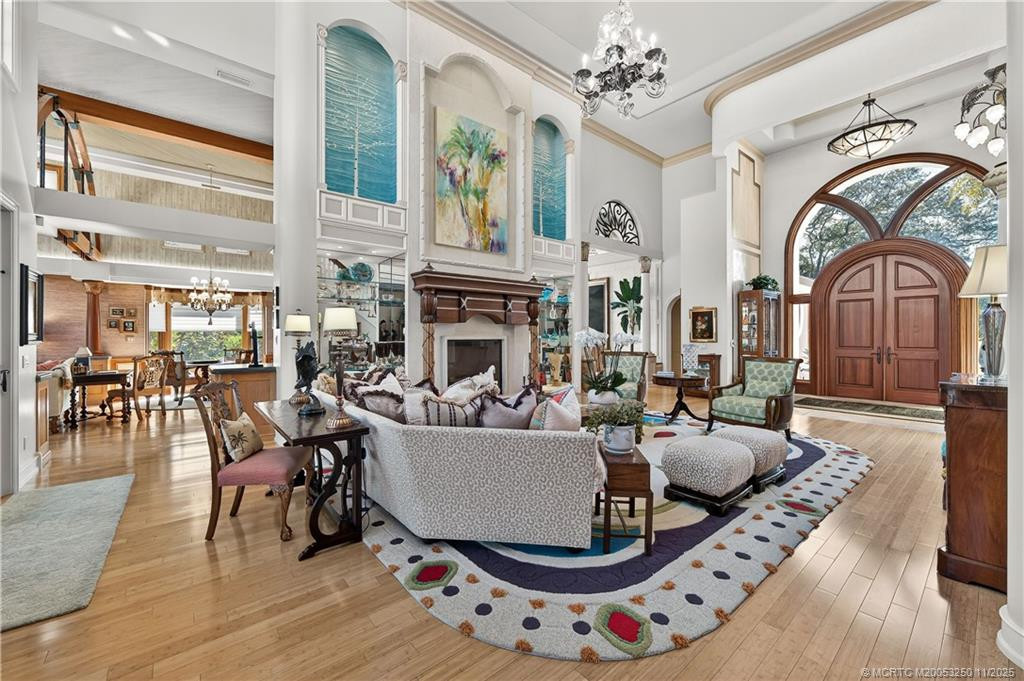 Wood Flooring throughout living area.
