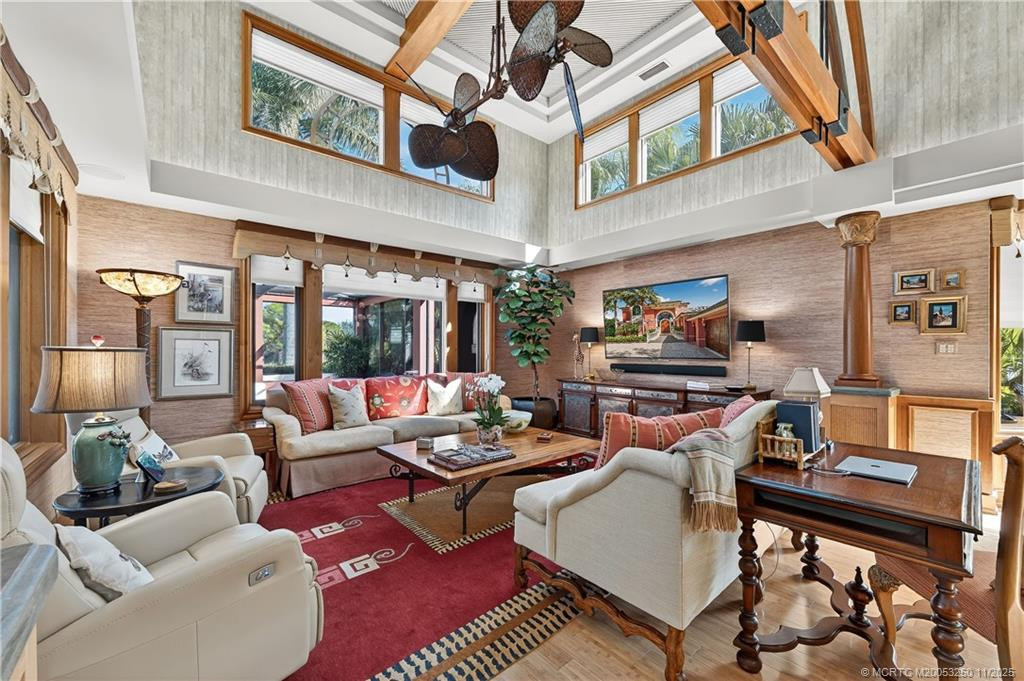 Family Room - Media Room with High Vaulted Ceilings