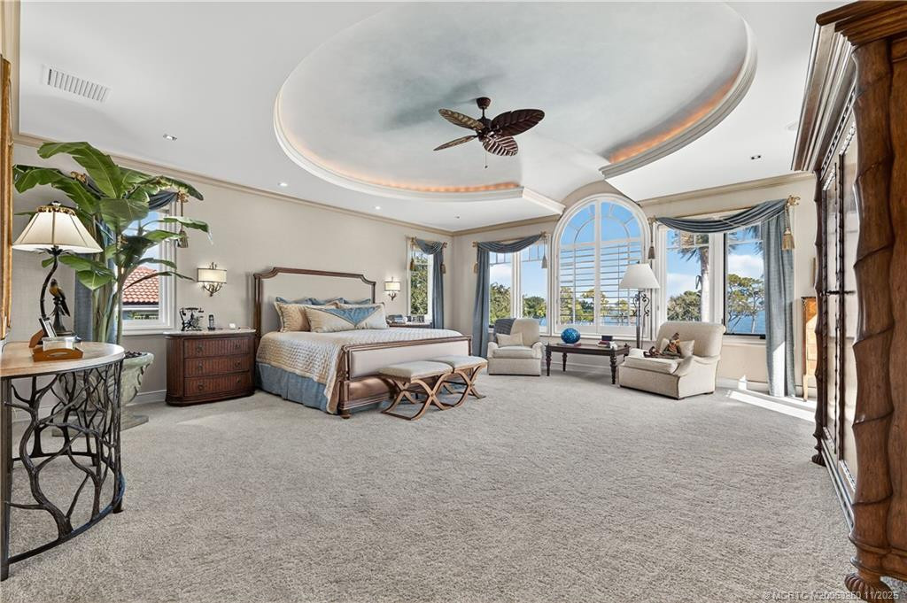 Primary Suite with magnificent views of the St. Lucie River.