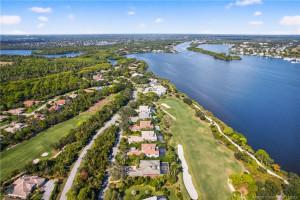 Exclusive Sand Pine Village in Harbour Ridge Y&CC overlooking Pete Dye #3 Fairway and St. Lucie River