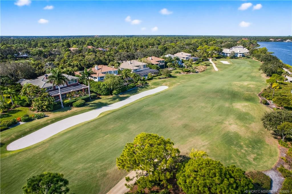 Aerial Location View of Home on Fairway & St. Lucie River