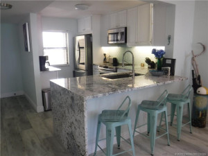 Kitchen with river view