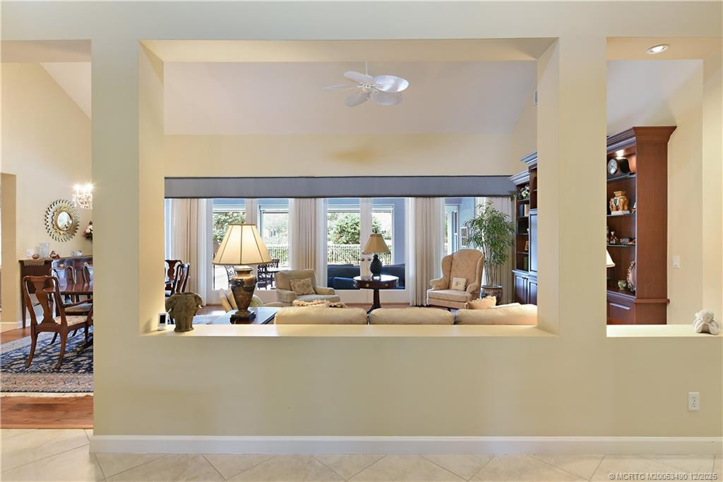 View into living room at 1226 SE Brewster Place, Stuart