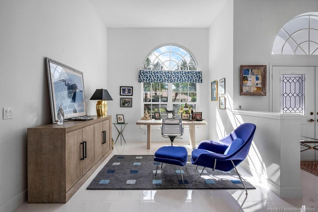 Dining room set up as an extra office