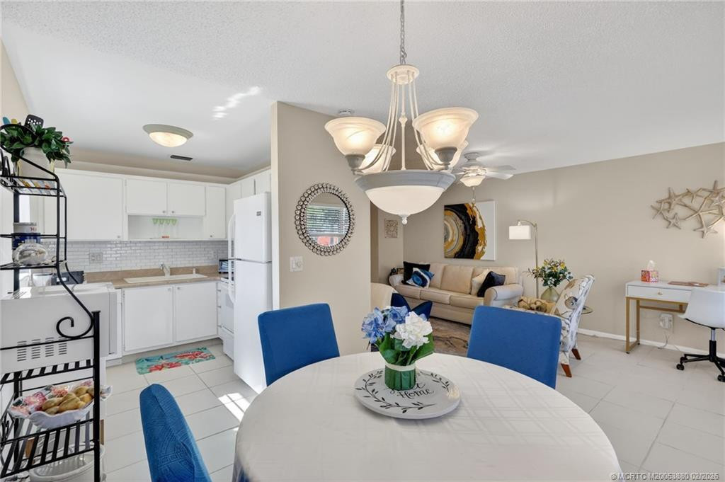 Great flow from the kitchen, dining and living spaces.