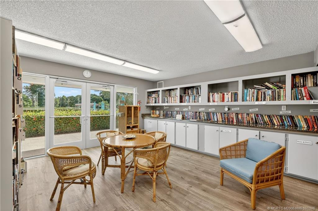 Abundant library at the club house.