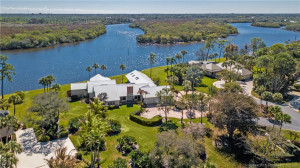 View of house showing fork of the river