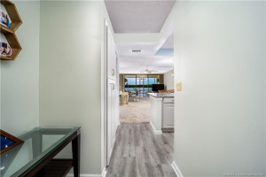 Water view from entry to patio
