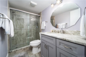 Hall bath updated. Tub removed.