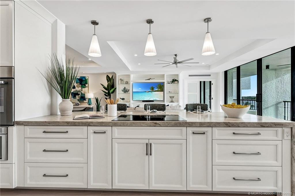 Designed so the chef never misses the view — or the conversation