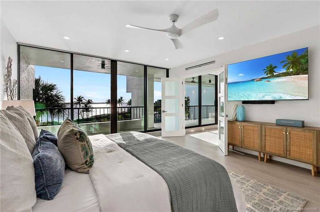 Owner’s suite with sweeping water views