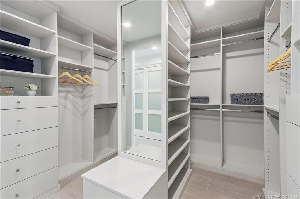 Owner's walk-in closet