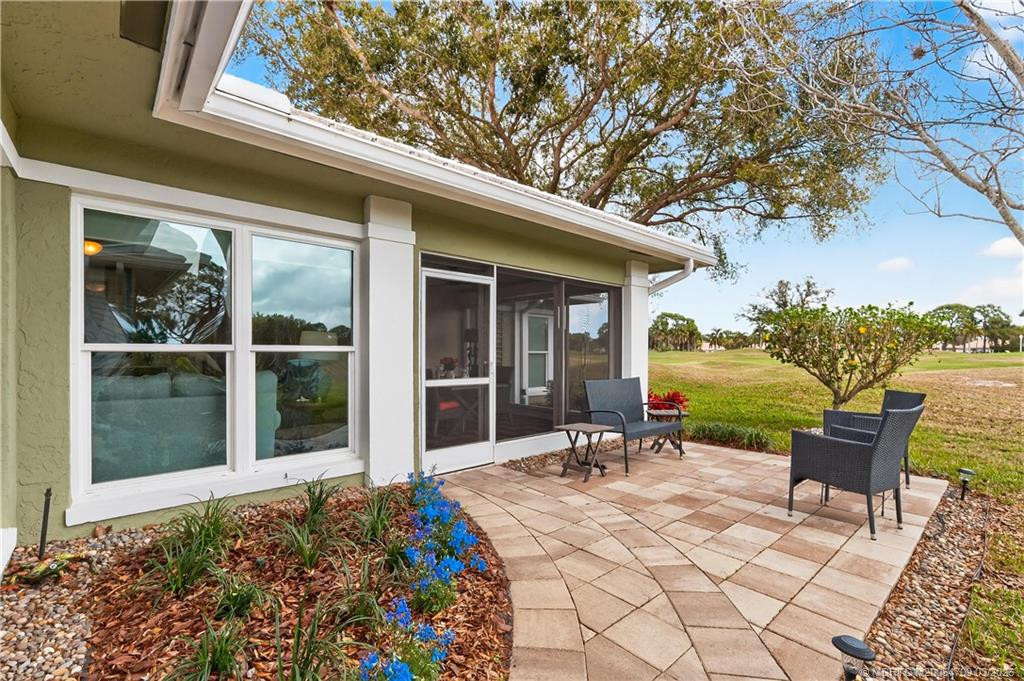 Outdoor brick paver patio