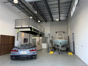 Extra storage in mezzanine plus a 7500 lb. capacity lift