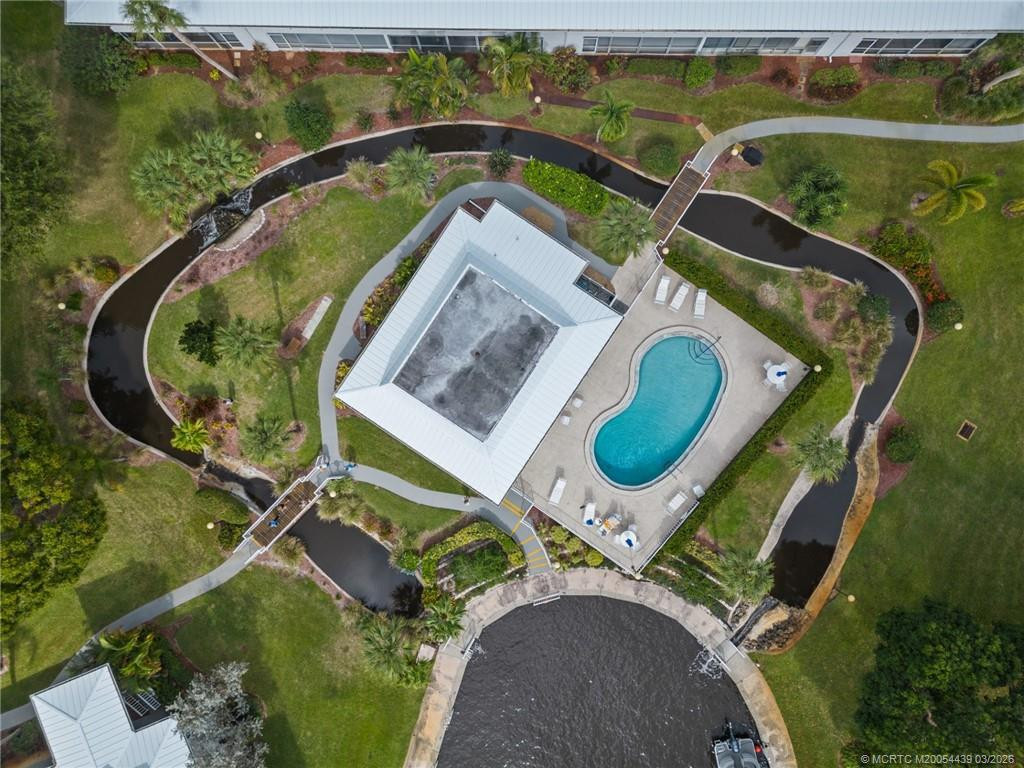 Aerial of second pool and clubhouse