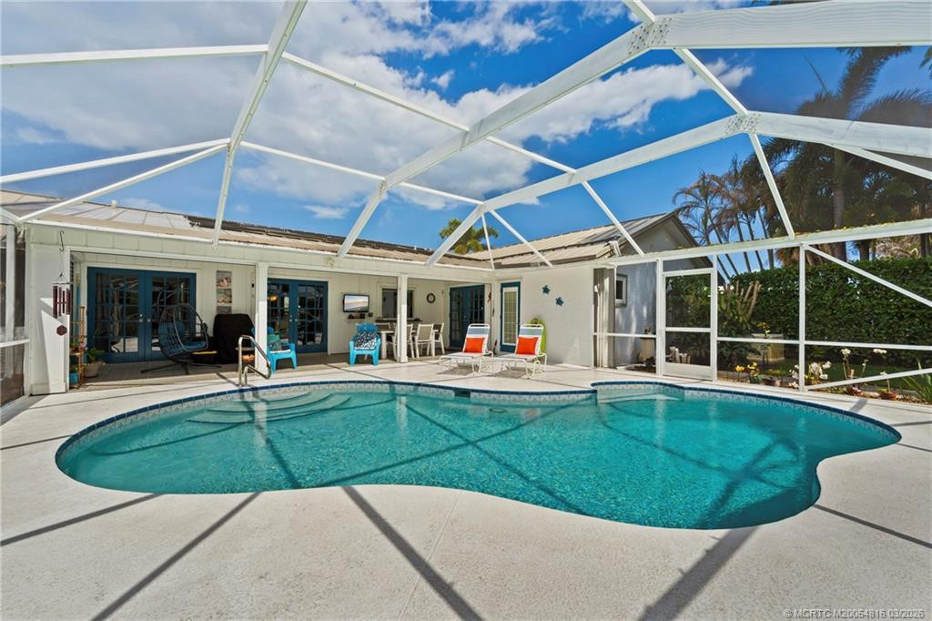 Solar heated pool