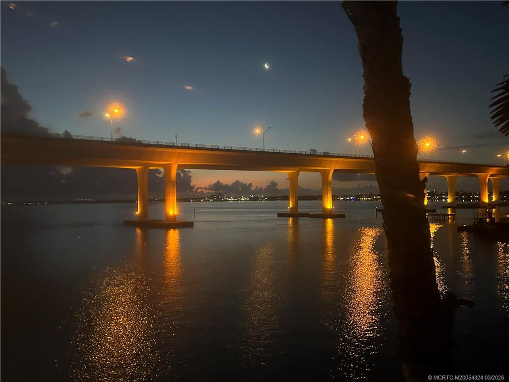 Night time balcony view at 215 NW Flagler Avenue 203, Stuart