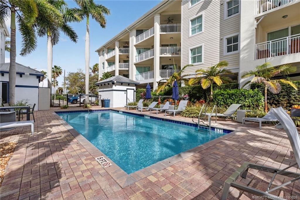 Pool below condo