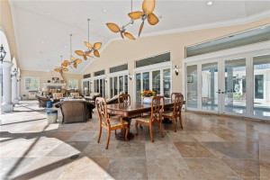 Veranda with Summer kitchen and Gas Fireplace