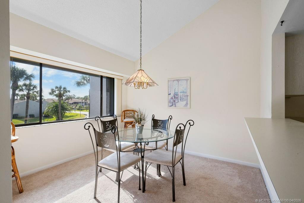 Love the natural light! Vaulted ceilings