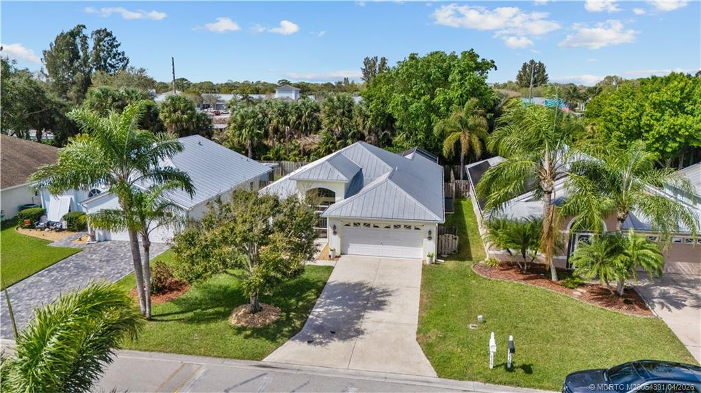 Aerial Front 40 Feet at 820 NW Waterlily Place, Jensen Beach