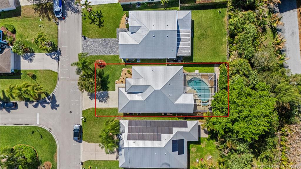 Aerial at 820 NW Waterlily Place, Jensen Beach