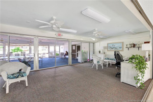 Spacious clubhouse.