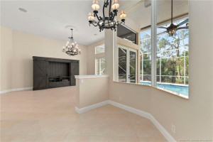 Dining area open to kitchen and family room