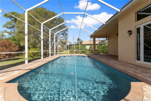 Solar heated pool with fountains