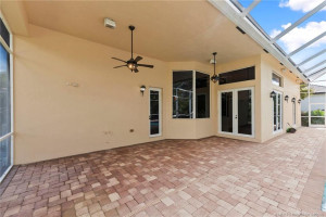 Covered patio plumbed for summer kitchen